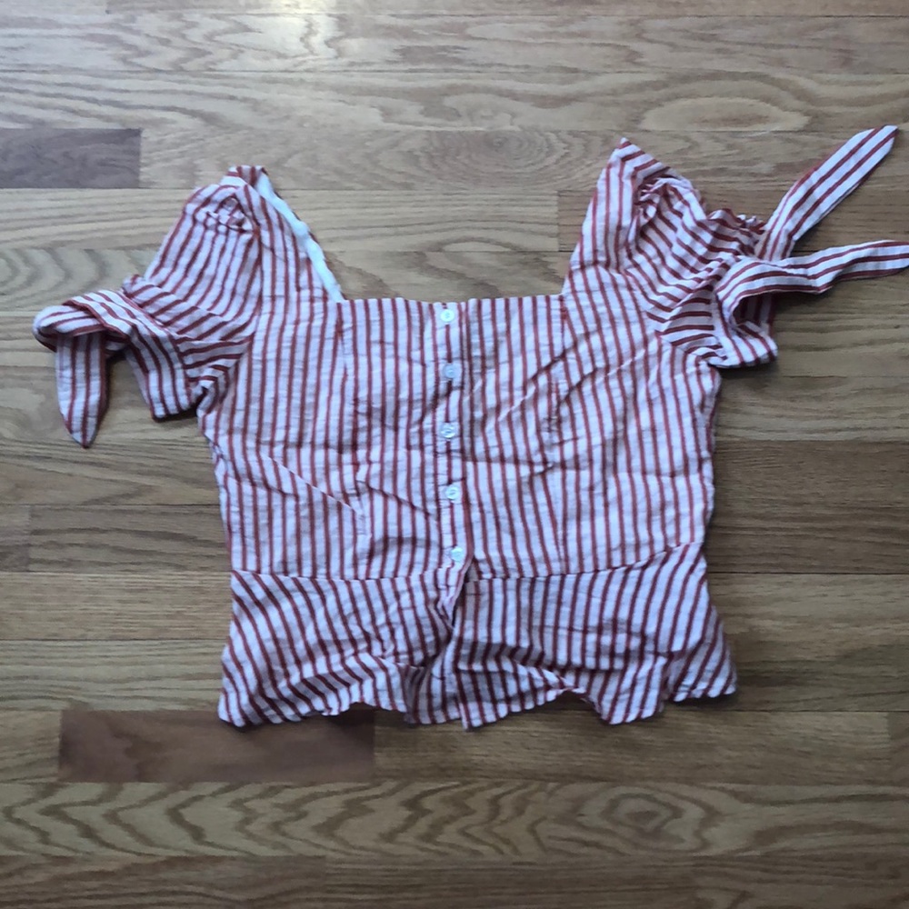 Stripped button down blouse